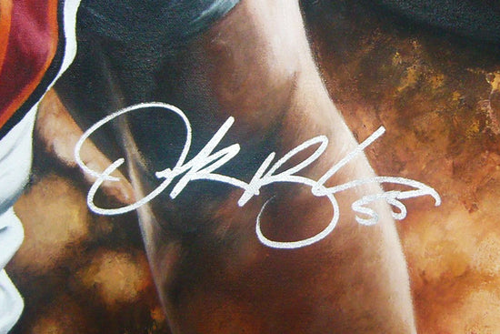 derrick brooks, "heart of a champion" 30x45 orig, auto brooks