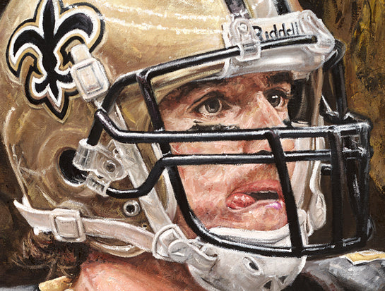 drew brees, "on target" 30x45 orig, auto brees