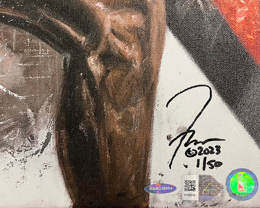 michael jordan, "alpha" 24x36 auto aroc, auto jordan, l.e. 50