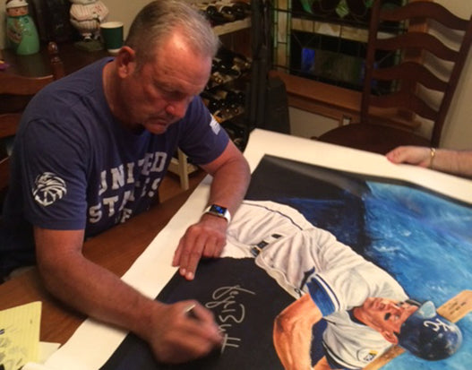 george brett, "royalty" 30x45 orig, auto brett
