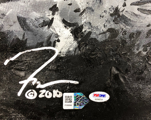 ed reed, "ball hawk" 30x45 orig, auto reed