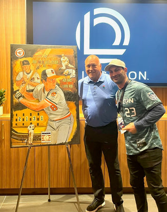 cal ripken jr., "no excuses" 24x36 auto aroc, l.e. 50