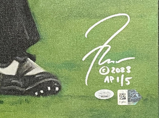 gary player, "grand slam" 24x36 auto aroc, artist proof l.e. 5