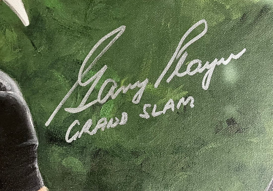 gary player, "grand slam" 24x36 auto aroc, artist proof l.e. 5