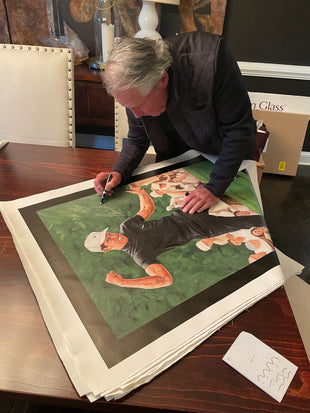 gary player, "grand slam" 24x36 auto aroc, artist proof l.e. 5