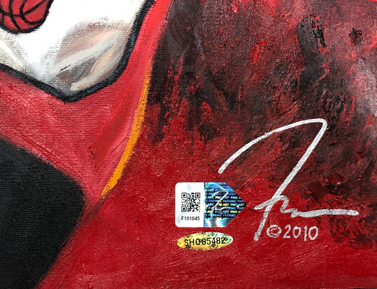 lebron james, "take no prisoners" 30x45 orig, auto james