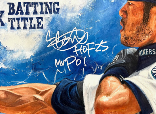 ichiro suzuki, "bushido" 30x45 orig, auto suzuki