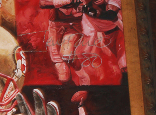 jerry rice, "the pinnacle" 30x45 orig, auto rice