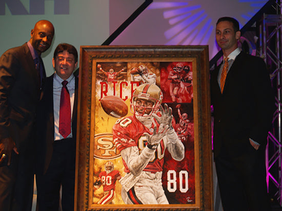 jerry rice, "the pinnacle" 30x45 orig, auto rice