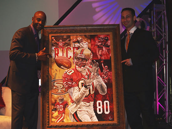 jerry rice, "the pinnacle" 30x45 orig, auto rice