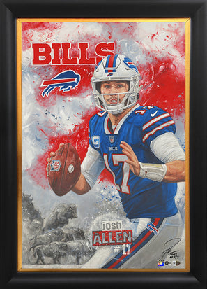 josh allen, "mafia boss" 24x36 auto ap, auto allen, l.e. 7