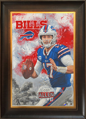 josh allen, "mafia boss" 24x36 auto ap, auto allen, l.e. 7