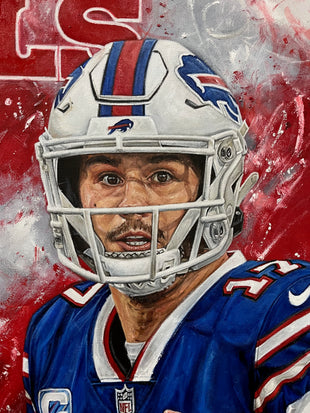 josh allen, "mafia boss" 30x45 orig, auto allen