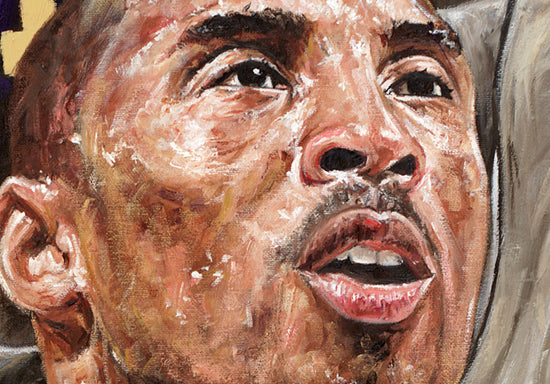 kobe bryant, "purple reign" 30x45 orig, auto bryant