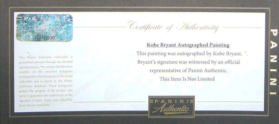 kobe bryant, "purple reign" 30x45 orig, auto bryant