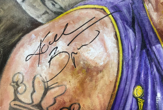 kobe bryant, "purple reign" 30x45 orig, auto bryant