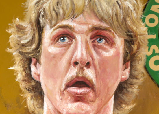 larry bird, "swish" 30x45 orig, auto bird