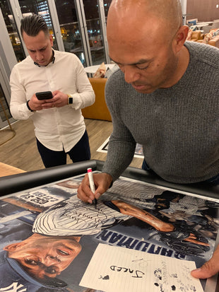 mariano rivera, "unanimous" 24x36 auto aroc, l.e. 42