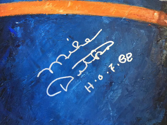 mike ditka, "takin' care of business" 30x45 orig, auto ditka