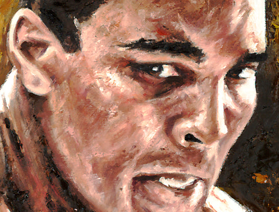 muhammad ali, "all or nothing" 30x45 orig, auto ali