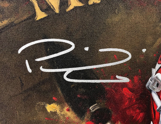 patrick mahomes, "commander in chief" 24x36 auto aroc ap, auto mahomes, l.e. 5
