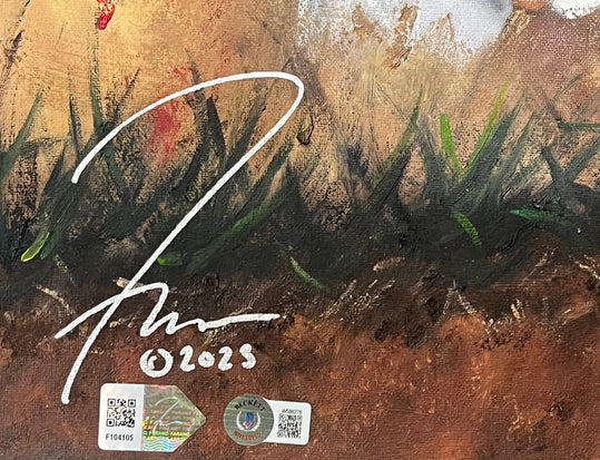 patrick mahomes, "i am him" 30x45 orig, auto mahomes