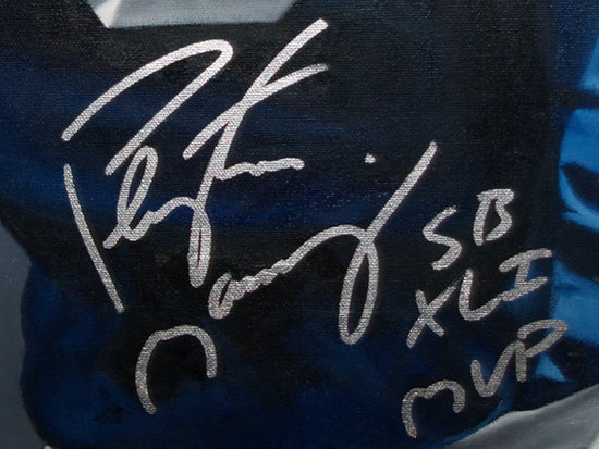 peyton manning, "the field general" 30x45 orig, auto manning