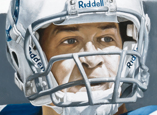 peyton manning, "the field general" 30x45 orig, auto manning