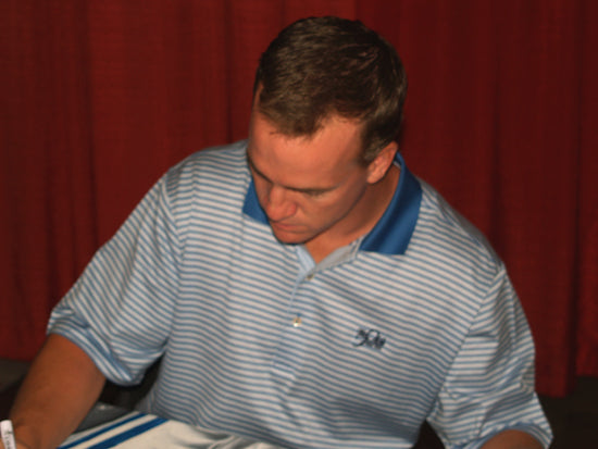 peyton manning, "the field general" 30x45 orig, auto manning