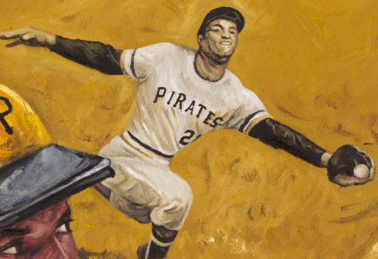 roberto clemente, "never forgotten" 30x45 orig