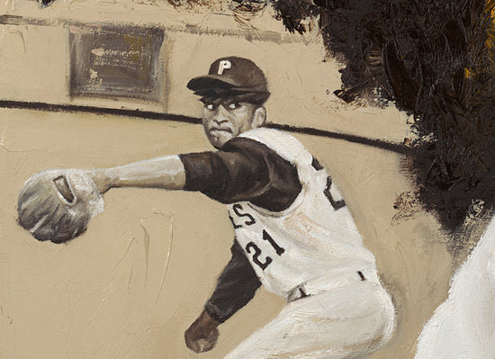 roberto clemente, "never forgotten" 30x45 orig