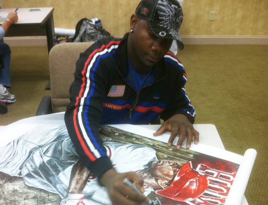 ryan howard, "blast off" 30x45 orig, auto howard