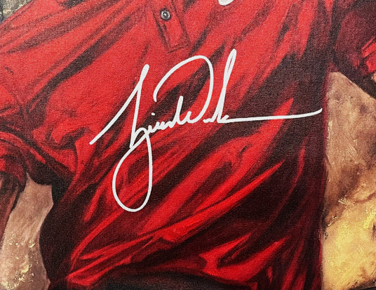 tiger woods, "transcendent" 24x36 auto aroc, l.e. 55