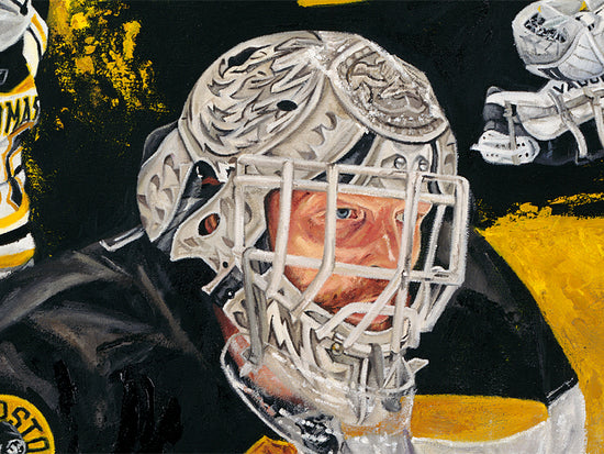 tim thomas, "denied" 30x45 orig, auto thomas