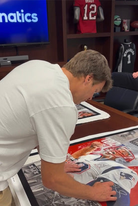 tom brady, "lfg!" 30x45 auto aroc ap, auto brady, l.e. 12
