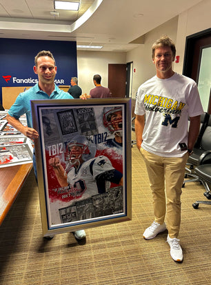 tom brady, "lfg!" 24x36 auto aroc, auto brady, l.e. 50
