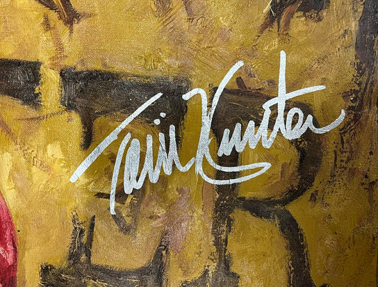 torii hunter, "hunt or be hunted" 30x45 orig, auto hunter