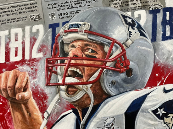 tom brady, "lfg!" 30x45 orig, auto brady
