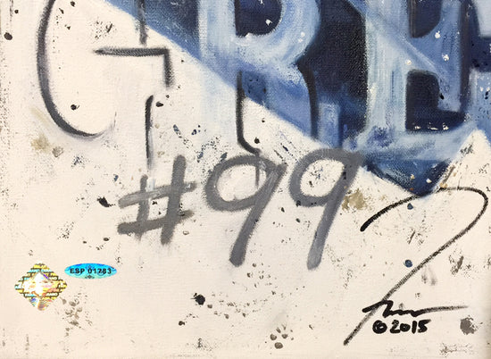 wayne gretzky, "immortal on ice" 30x45 orig, auto gretzky