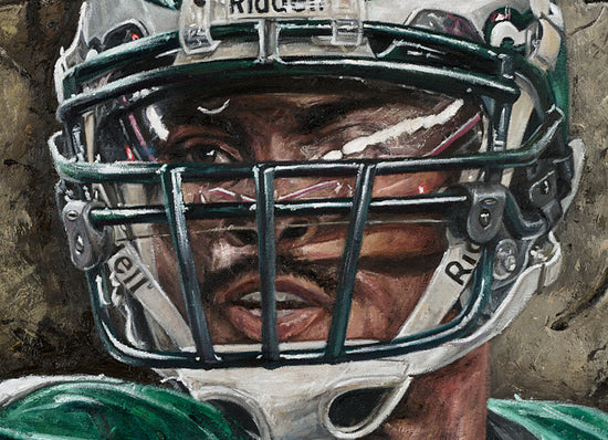 michael vick, "redemption" 30x45 orig, auto vick
