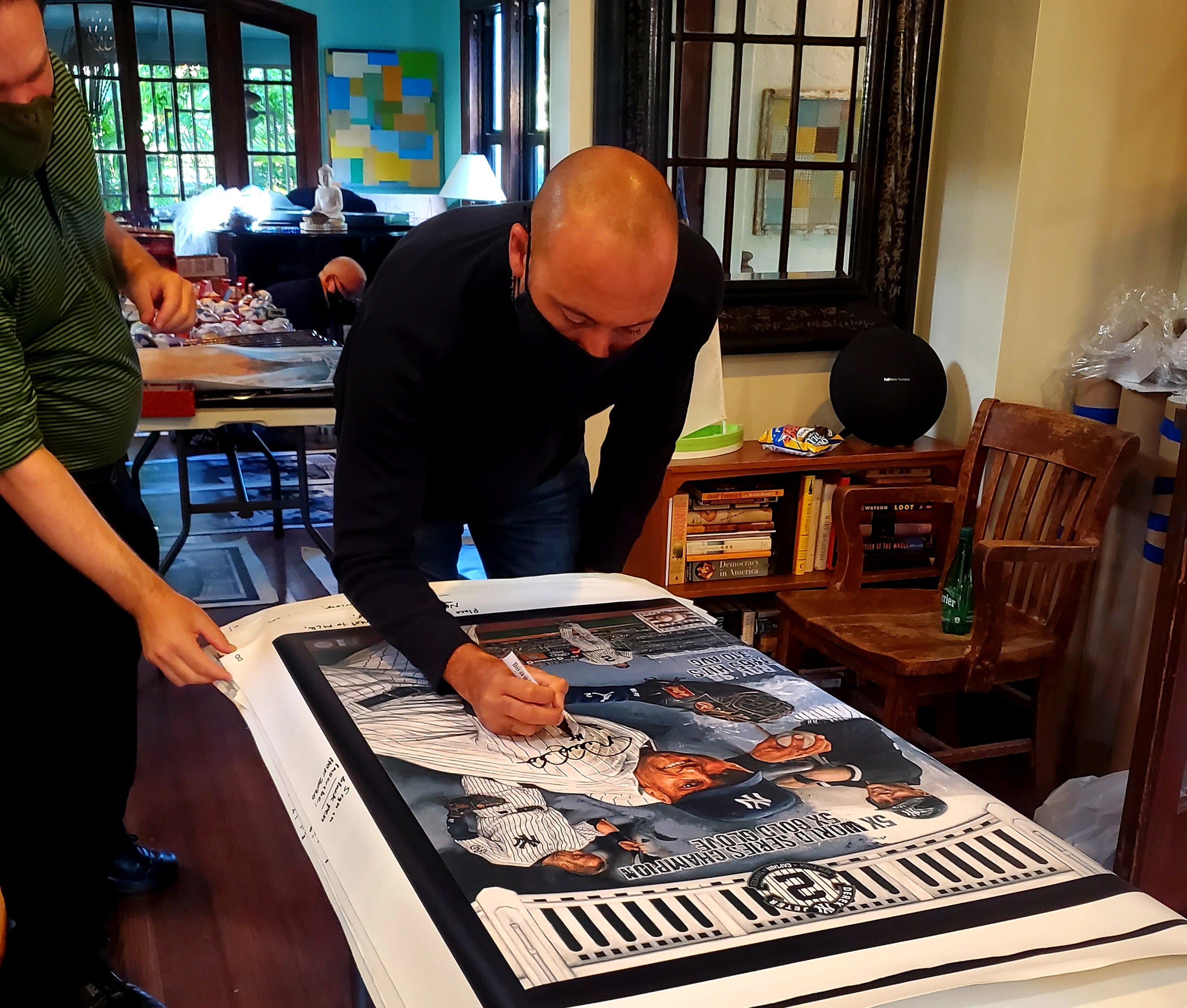 Derek Jeter 'One For The Ages' Autographed Limited Edition of 42 Framed 24  x 36 Canvas Giclee (Justyn Farano)