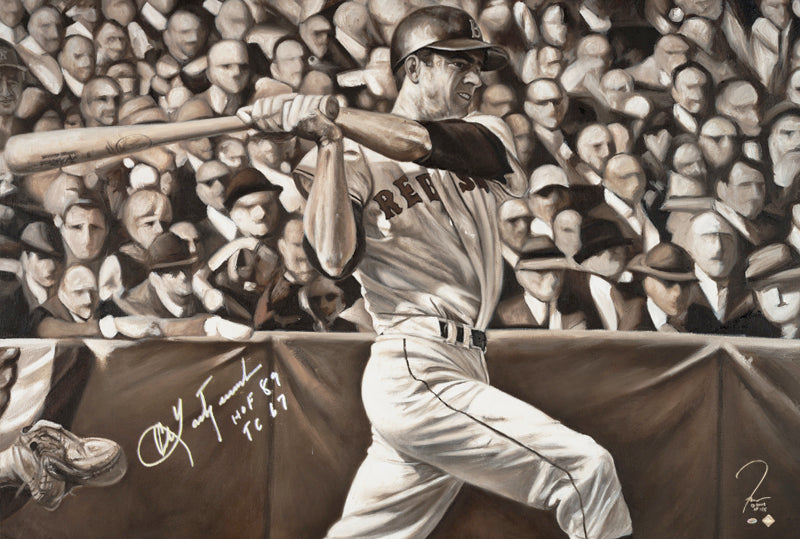 Carl Yastrzemski Boston Red Sox Fine Art Canvas Painting 