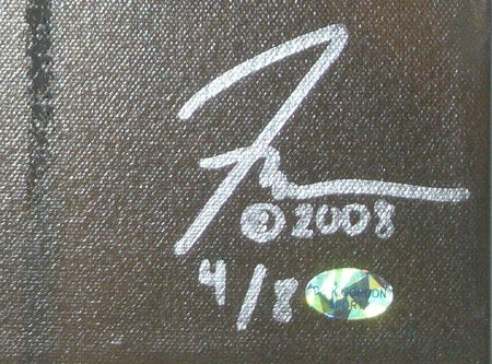 carl yastrzemski, "hitting machine" 24x36 auto aroc, l.e. 8