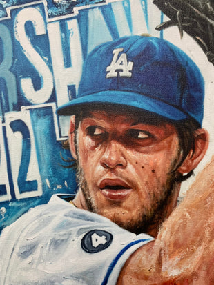 clayton kershaw, "hitless in hollywood" 24x36 auto aroc, artist proof, l.e. 6