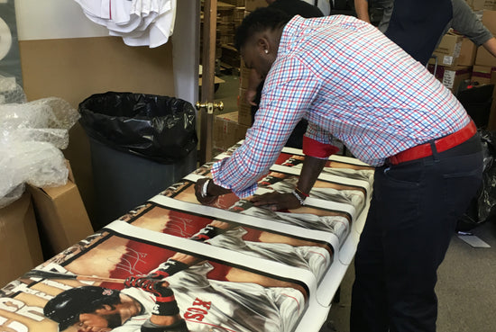 david ortiz, "mr. clutch" 24x36 auto aroc, l.e. 34
