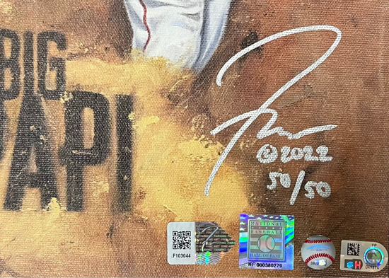 david ortiz 02, "the legend of big papi" 24x36 auto aroc, l.e. 50