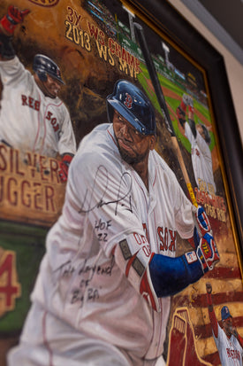 david ortiz 02, "the legend of big papi" 30x45 orig, auto ortiz