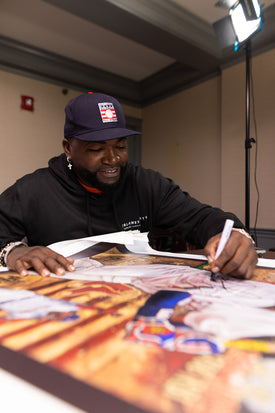 david ortiz 02, "the legend of big papi" 30x45 orig, auto ortiz