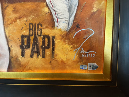 david ortiz 02, "the legend of big papi" 30x45 orig, auto ortiz
