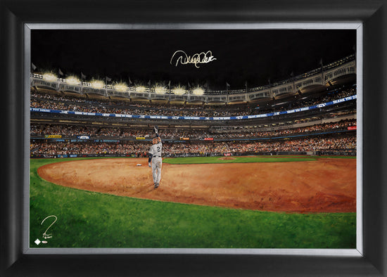 derek jeter, "curtain call" 30x45 orig, auto jeter